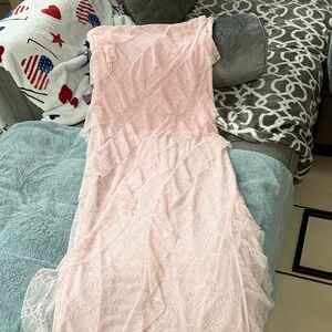 Wild Fable Soft Pink Lace Top